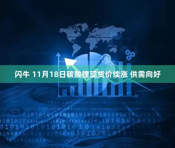 闪牛 11月18日碳酸锂现货价续涨 供需向好